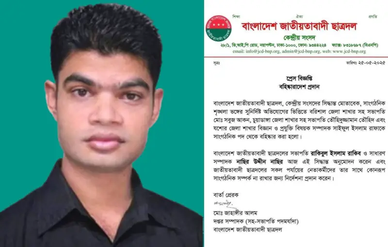 ধর্ষণ কান্ডে পদ হারালেন বরিশাল জেলা ছাত্রদল নেতা সবুজ