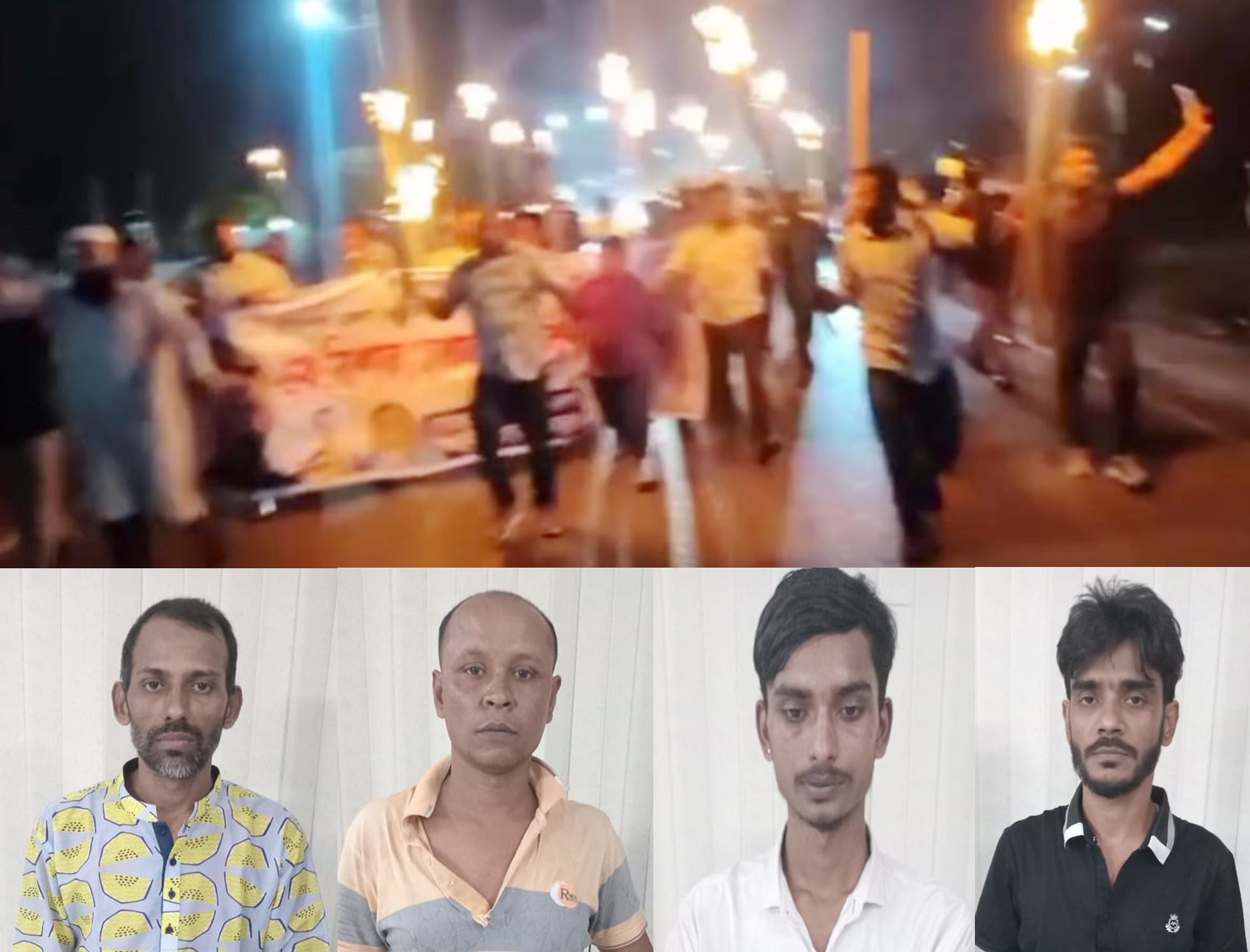 বরিশালে মশাল মিছিল করার সময় আওয়ামী লীগ ও ছাত্রলীগের চার সদস্য গ্রেপ্তার