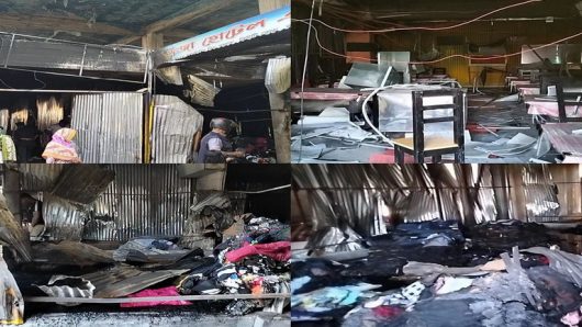 বিউটি রোডে আগুন সন্ত্রাস!দখল-বিরোধের জেরে গভীর রাতে অগ্নিসংযোগ, ক্ষতি অর্ধকোটি টাকার কাছাকাছি