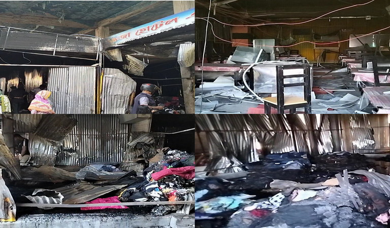 বিউটি রোডে আগুন সন্ত্রাস!দখল-বিরোধের জেরে গভীর রাতে অগ্নিসংযোগ, ক্ষতি অর্ধকোটি টাকার কাছাকাছি