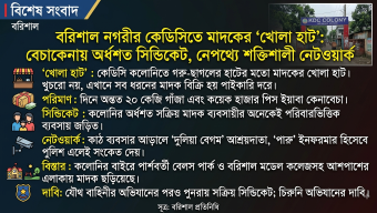 বরিশাল নগরীর কেডিসিতে মাদকের খোলা হাট: বেচাকেনায় অর্ধশত সিন্ডিকেট, নেপথ্যে শক্তিশালী নেটওয়ার্ক